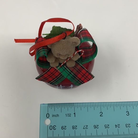 3” apple “#1 Music Teacher” Christmas tree ornament decoration vintage decor - Picture 11 of 15
